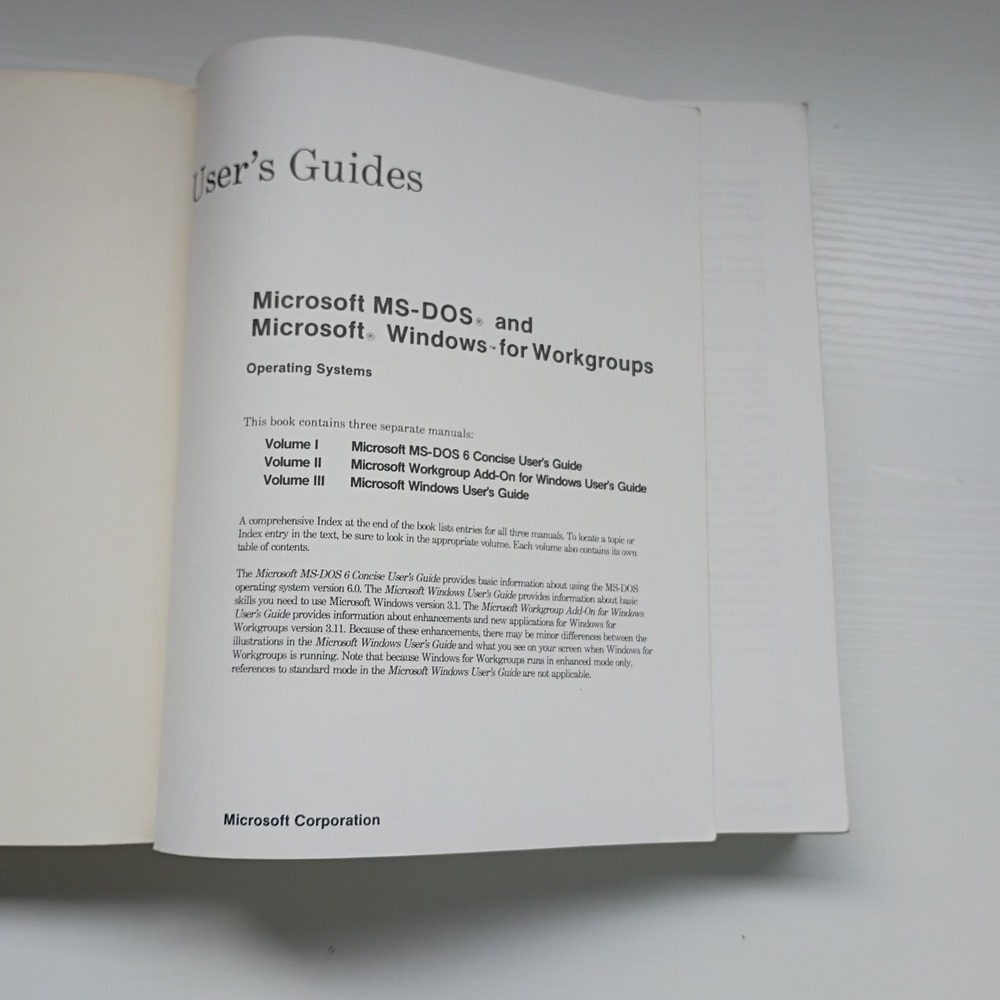 Microsoft Windows For Workgroups & MS-DOS 6.2 Users Guide Manual Vtg - Picture 8 of 10